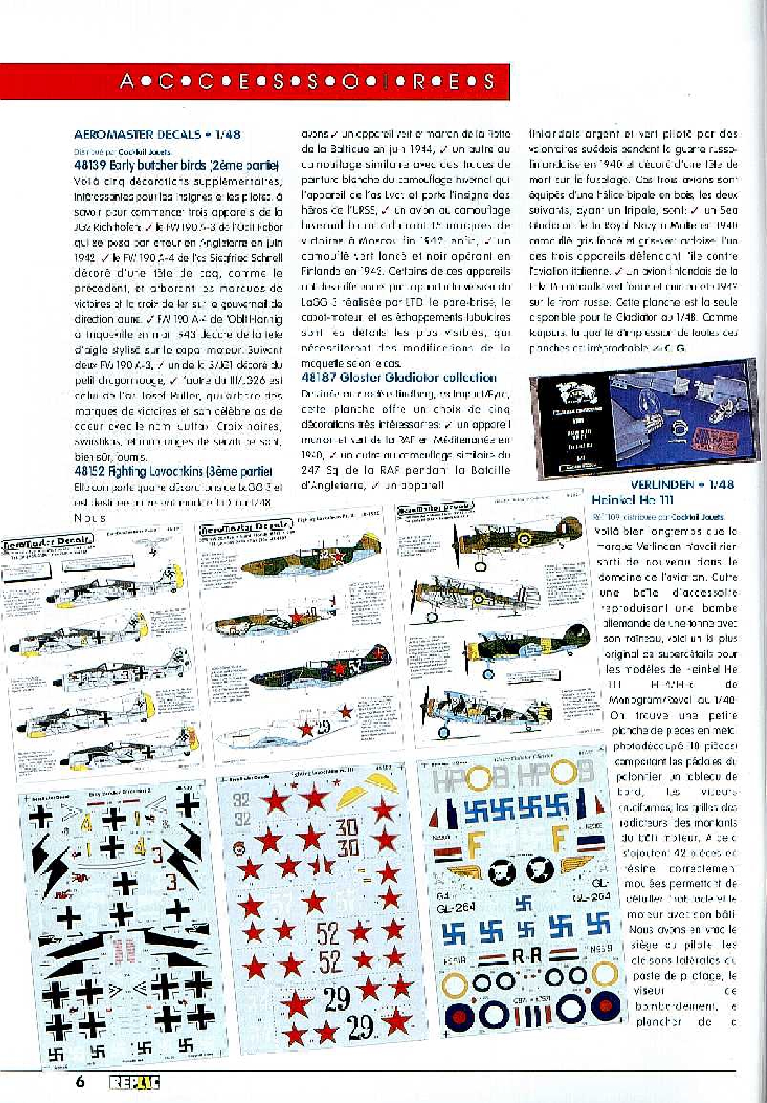 Replic 056 - F-4U Corsair, F-104 Starfighter, Kugisho P1Y1 Ginga